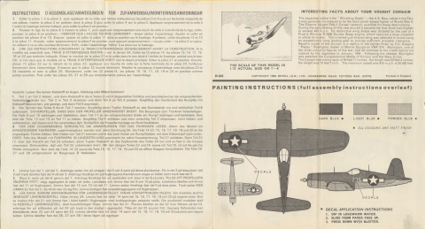 Revell H-625 F4U-1D Corsair, Revell (G.B.) Ltd, 1963